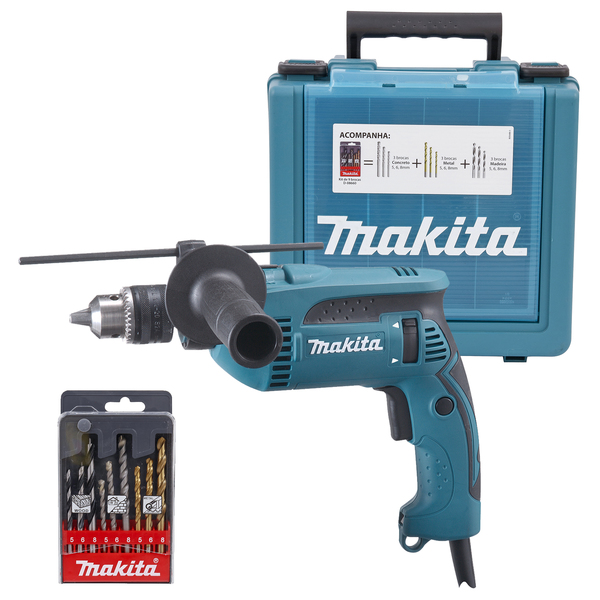 Furadeira de Impacto Makita 760W 1/2" HP1640KX1 220V