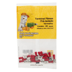 Terminal Fêmea Pré-Isolado Vermelho 0,5X1,5mm² 20Pçs Sforplast