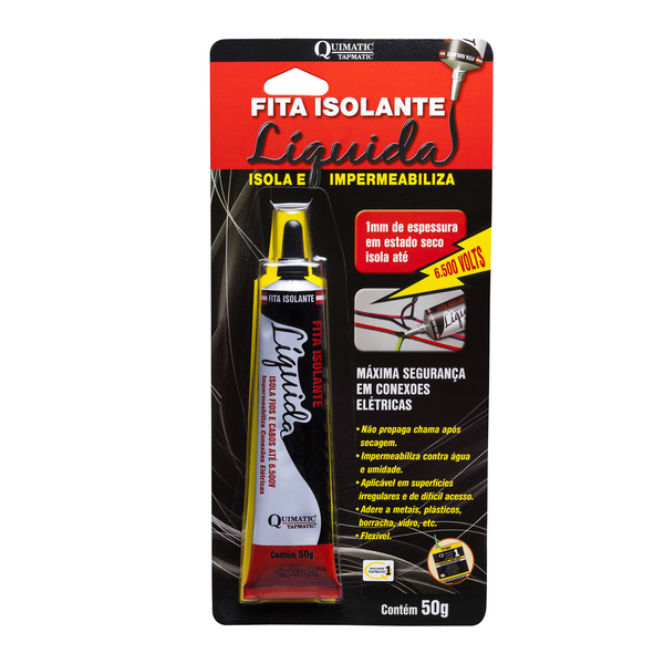 Fita Isolante Bisnaga 50g Preto Quimatic Tapmatic