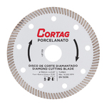 Disco de Corte Diamantado Turbo Para Porcelanato 110mm Cortag