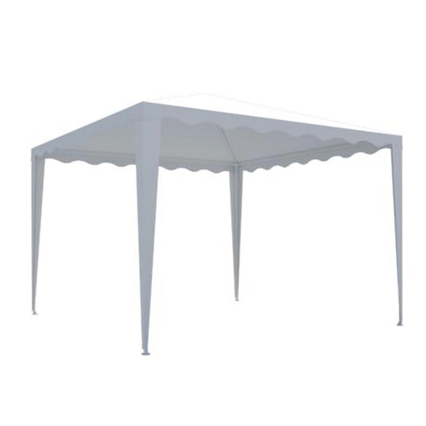 Gazebo Aço e Poliéster Branco 2,50x2,95x2,95m Pico Naterial