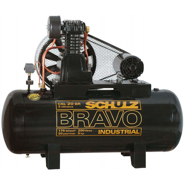 Compressor de Ar Bravo CSL 20BR/200 5HP 380V (440V) Schulz