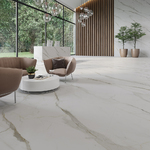 Porcelanato Marmorizado Acetinado 90x90 Calacata Satin