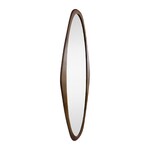 Espelho Decorativo Oval Antique Marrom 100x40cm