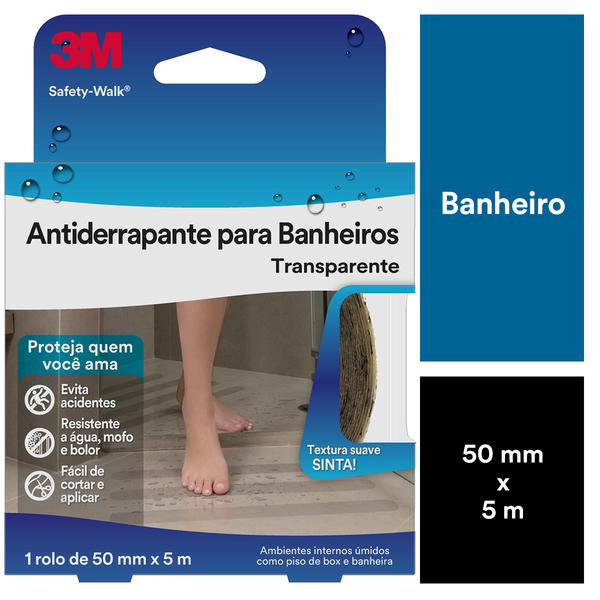 Fita Antiderrapante para Banheiros 50mmx5m Safety Walk 3M