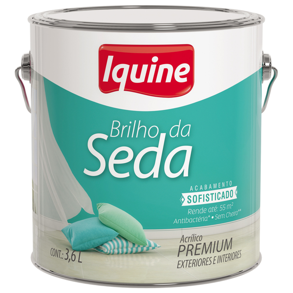 Tinta Acrílica Acetinada Brilho Seda Branco Gelo 3,6L Iquine