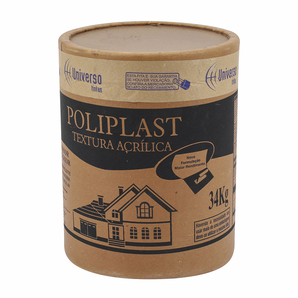 Textura Rústica Poliplast Branco 34kg Tintas Universo