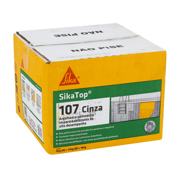 Argamassa Polimérica Top 107 Cinza 18Kg Sika