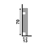 Rodapé de Poliestireno 451 Branco 240x7cm Santa Luzia