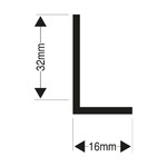 Perfil Abas Desiguais L Alumínio 2m x 16mm Branco Decal