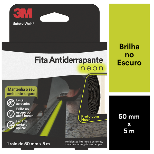 Fita Antiderrapante Neon 50mmx5m Safety Walk 3M