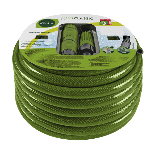 Conjunto de Mangueira Para Jardim GeoClassic Verde 30m