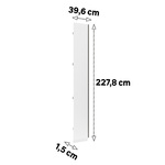 Porta Closet Canto Diagonal Prime 40cm Branco Puxador