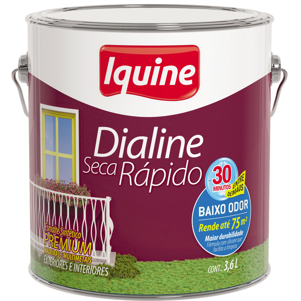 Esmalte Dialine Secagem Rápida Acetinado Branco Neve 3,6L