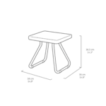 Conjunto Mesa de Centro com 2 Cadeiras Aço Preto Rio Keter