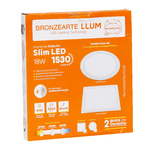 Painel de LED 18W Luz Branca 22,5x22,5cm Hitech