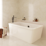 Banheira Retangular 170x85cm Branco Pierrot Ouro Fino