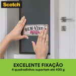 Fita Dupla Face Scotch Fixa Forte Espuma 16 quadradinhos