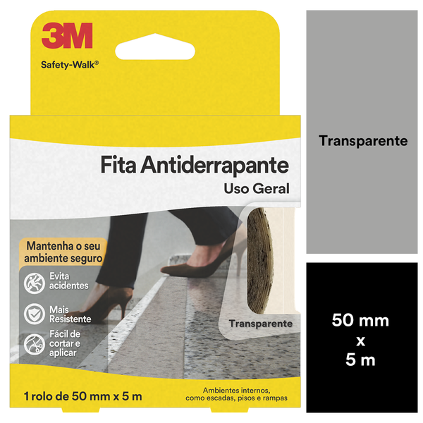 Fita Antiderrapante Transparente 50mmx5m Safety Walk 3M