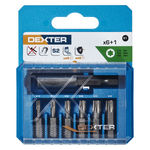 Jogo de Bits Torx T10-T40 25mm com Extensão 7 peças Dexter