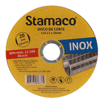 Disco de Corte para Inox 4 1/2"x3/64x7/8 Stamaco