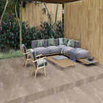 Porcelanato Pedra Acetinado 72x72cm Basalto Beige