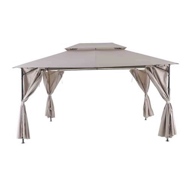 Gazebo Aço e Poliéster Taupe 2,70x4x3m Oxis Naterial