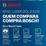 Nível a Laser Bosch Verde 15m GCL 2-15 G