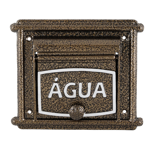 Visor de Água Dourado 20x20cm Prates & Barbosa