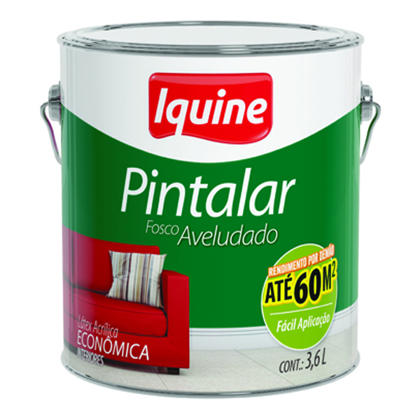 Tinta Látex Fosco Pintalar Branco Gelo 3,6L Iquine