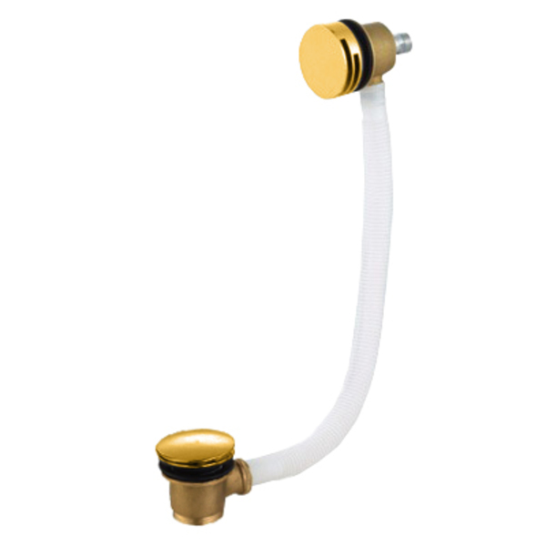 Banheira Oval Branco Fosco Acetinado 157x77x83cm com Giroacqua Dourado Floripa D Otto Banho